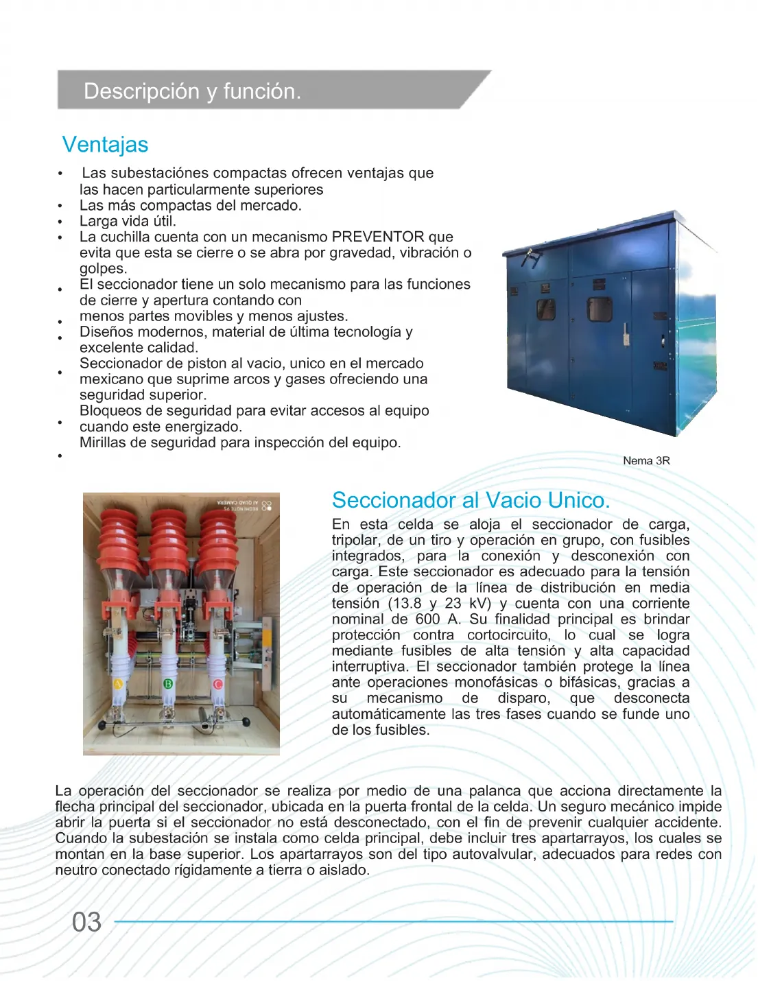 Catálogo de subestaciones compactas, página 3