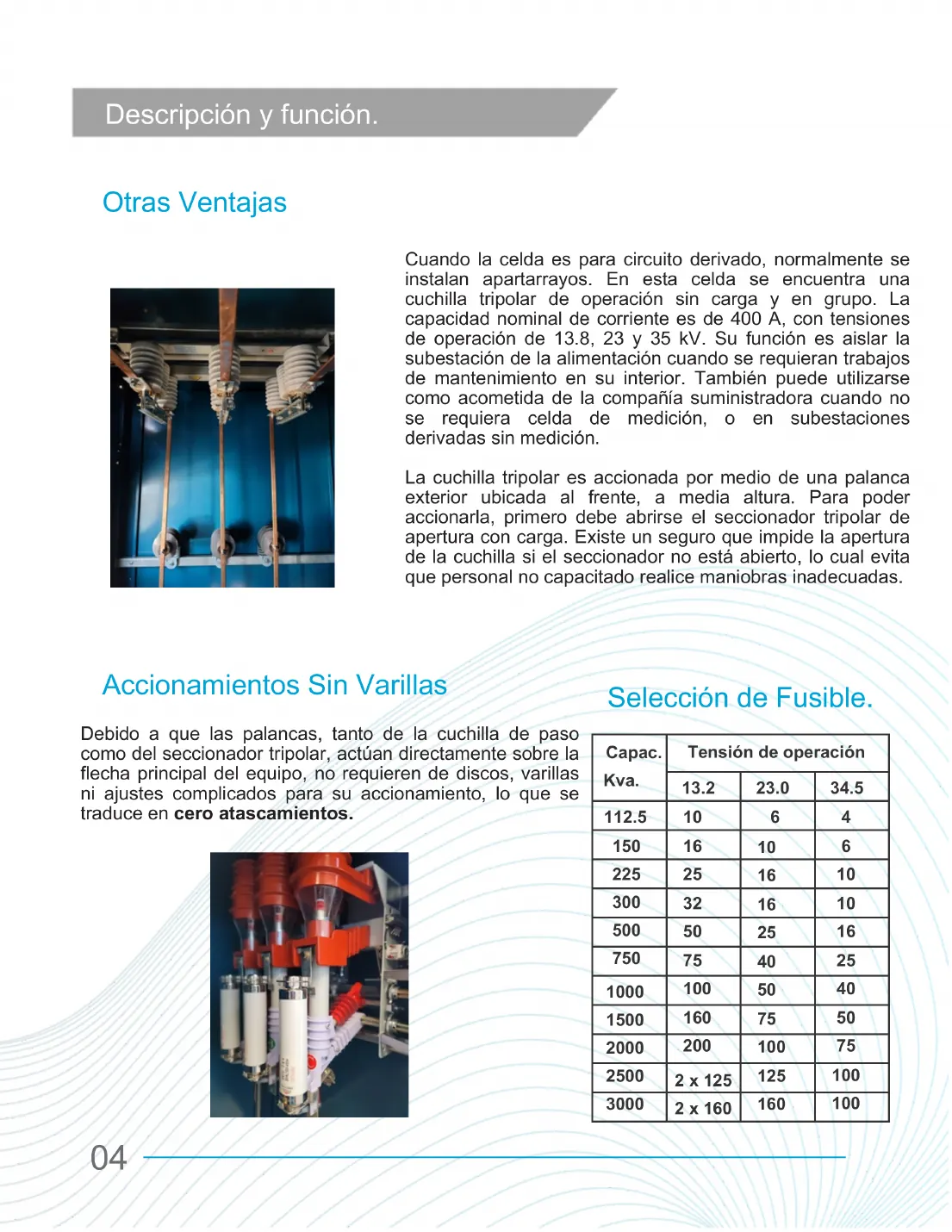 Catálogo de subestaciones compactas, página 4
