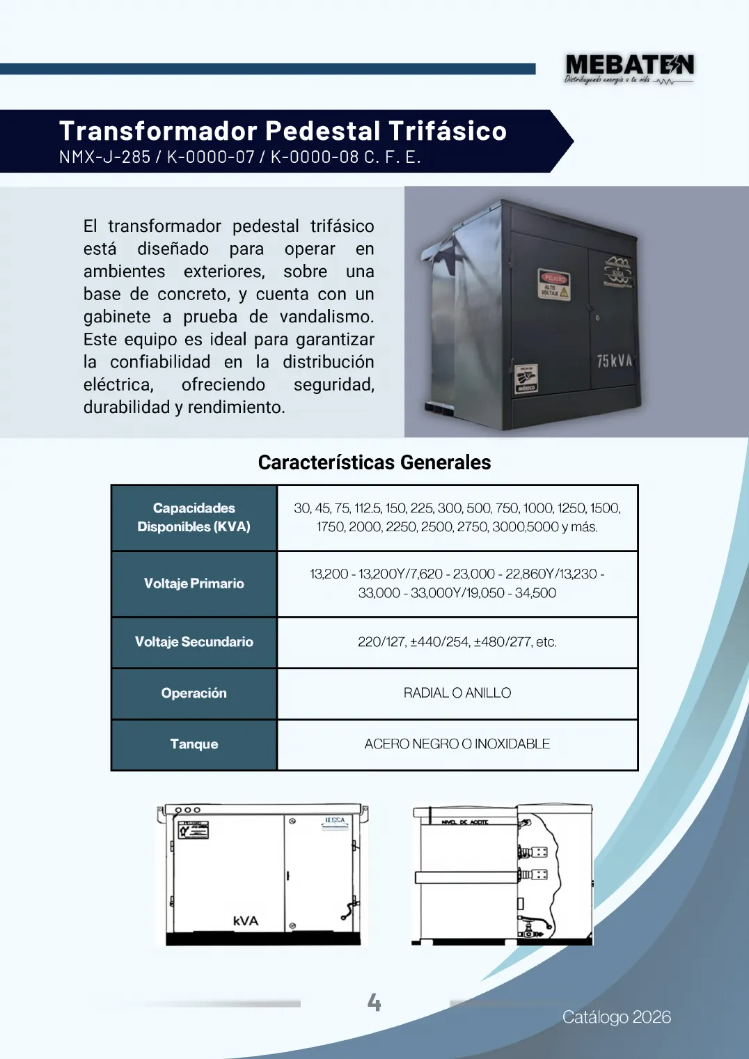 Catálogo de transformadores, página 4