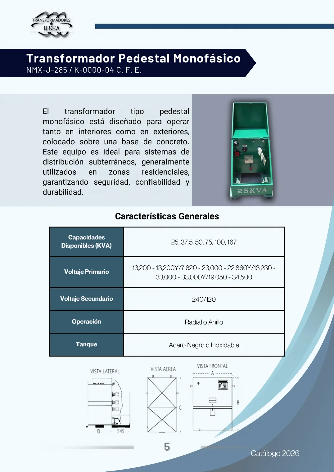 Catálogo de transformadores, página 5