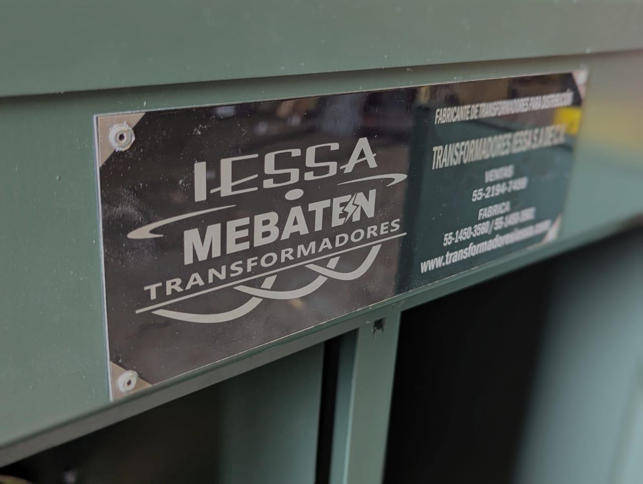 Placa de identificación de transformador Mebaten